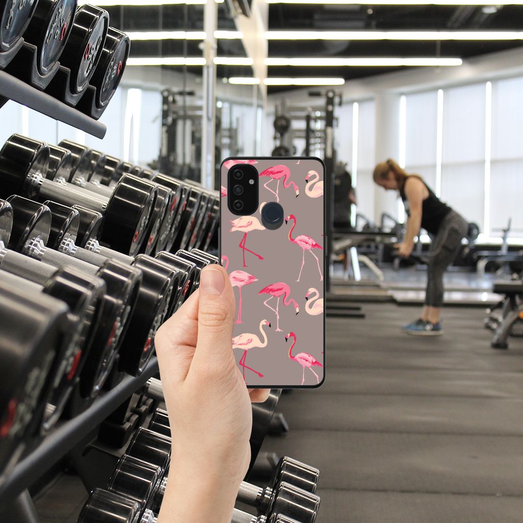 OnePlus Nord N100 Dierenprint Telefoonhoesje Flamingo B2C Telecom