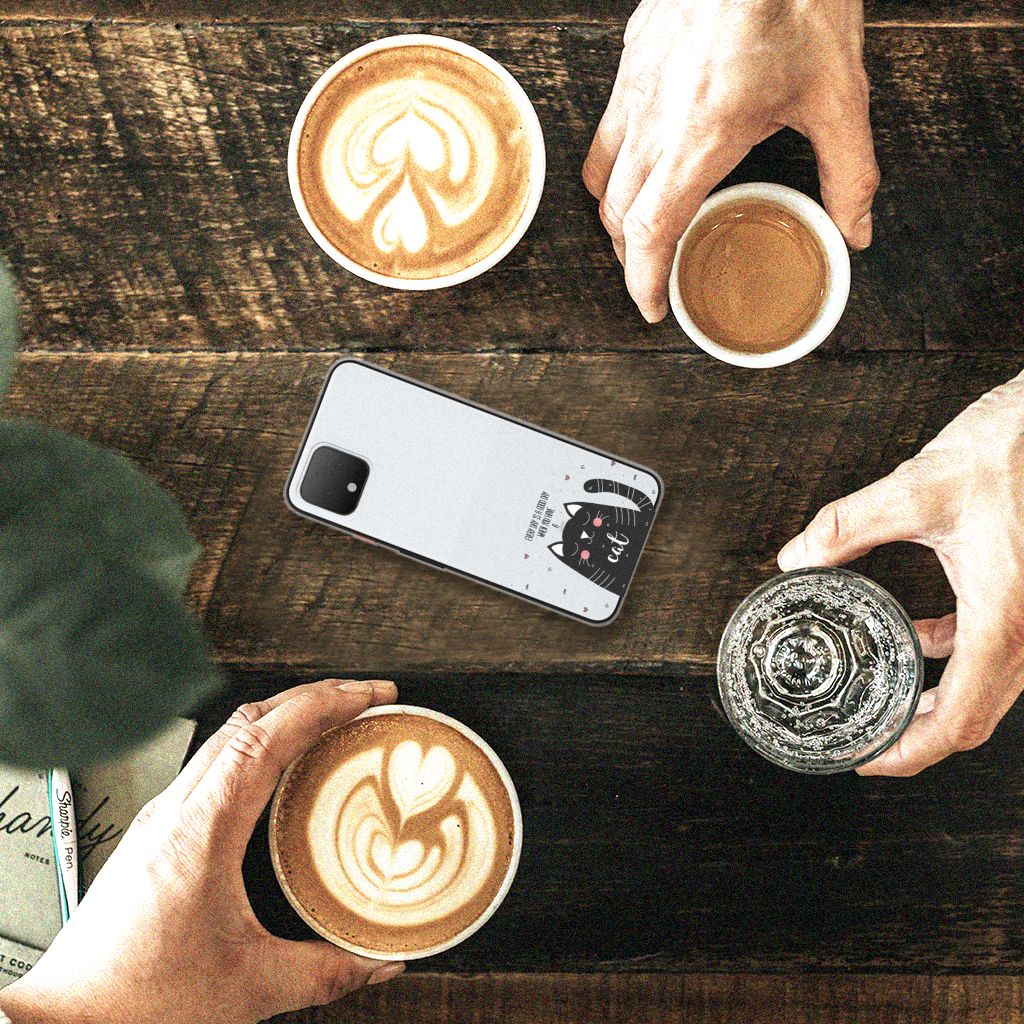 Google Pixel 4 Telefoonhoesje met Naam Cat Good Day B2C Telecom