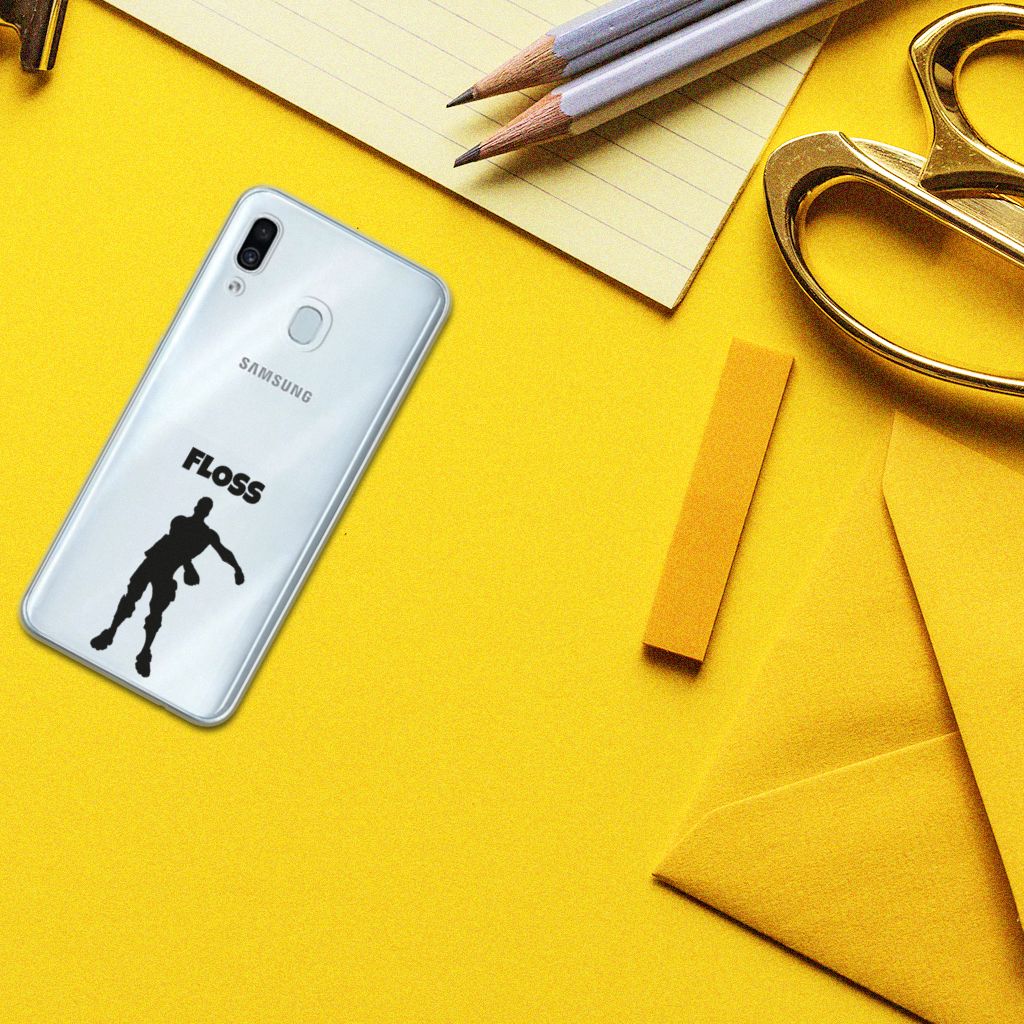 Samsung Galaxy A30 Telefoonhoesje met Naam Floss