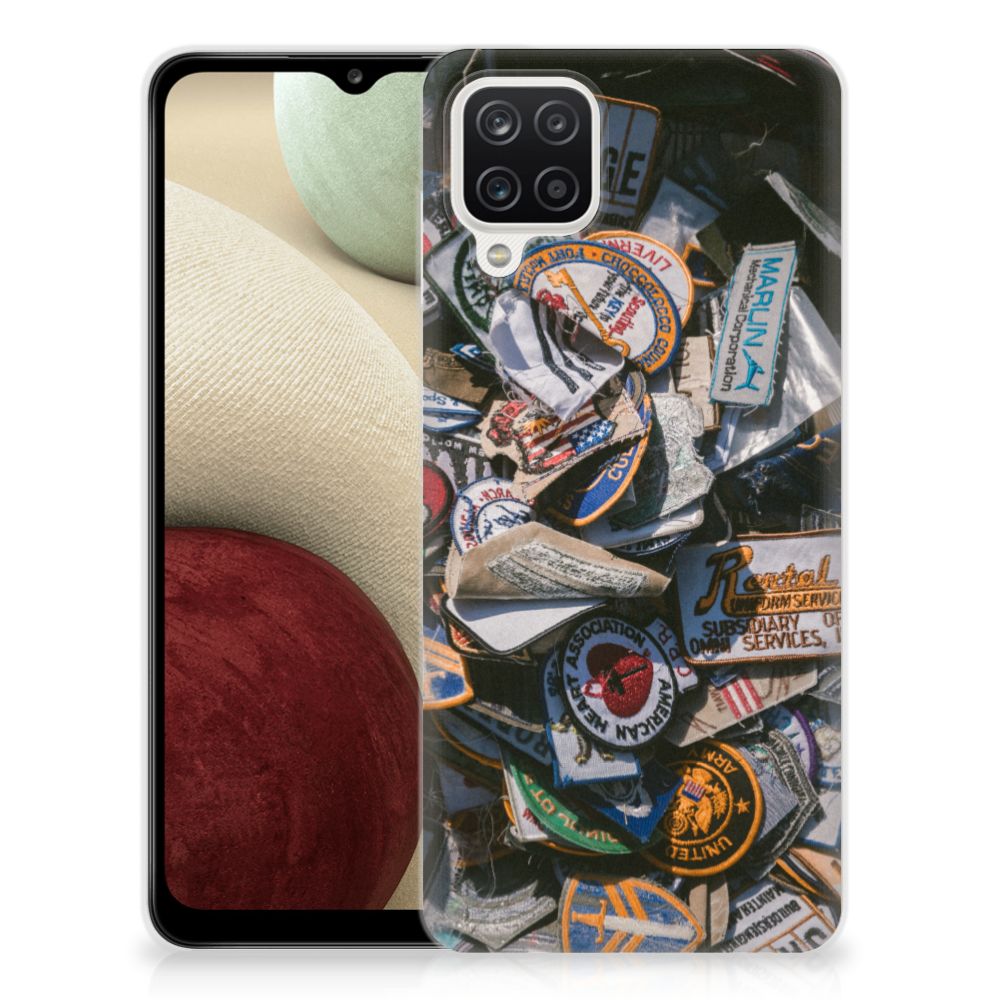 Samsung Galaxy A12 Siliconen Hoesje met foto Badges B2C Telecom