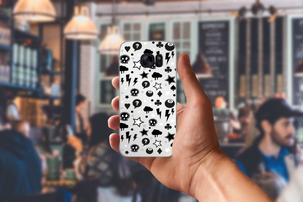 Silicone Back Case Samsung Galaxy S7 Silver Punk