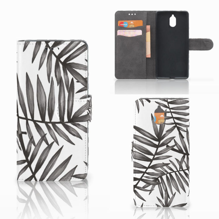 Nokia 3.1 (2018) Hoesje Leaves Grey