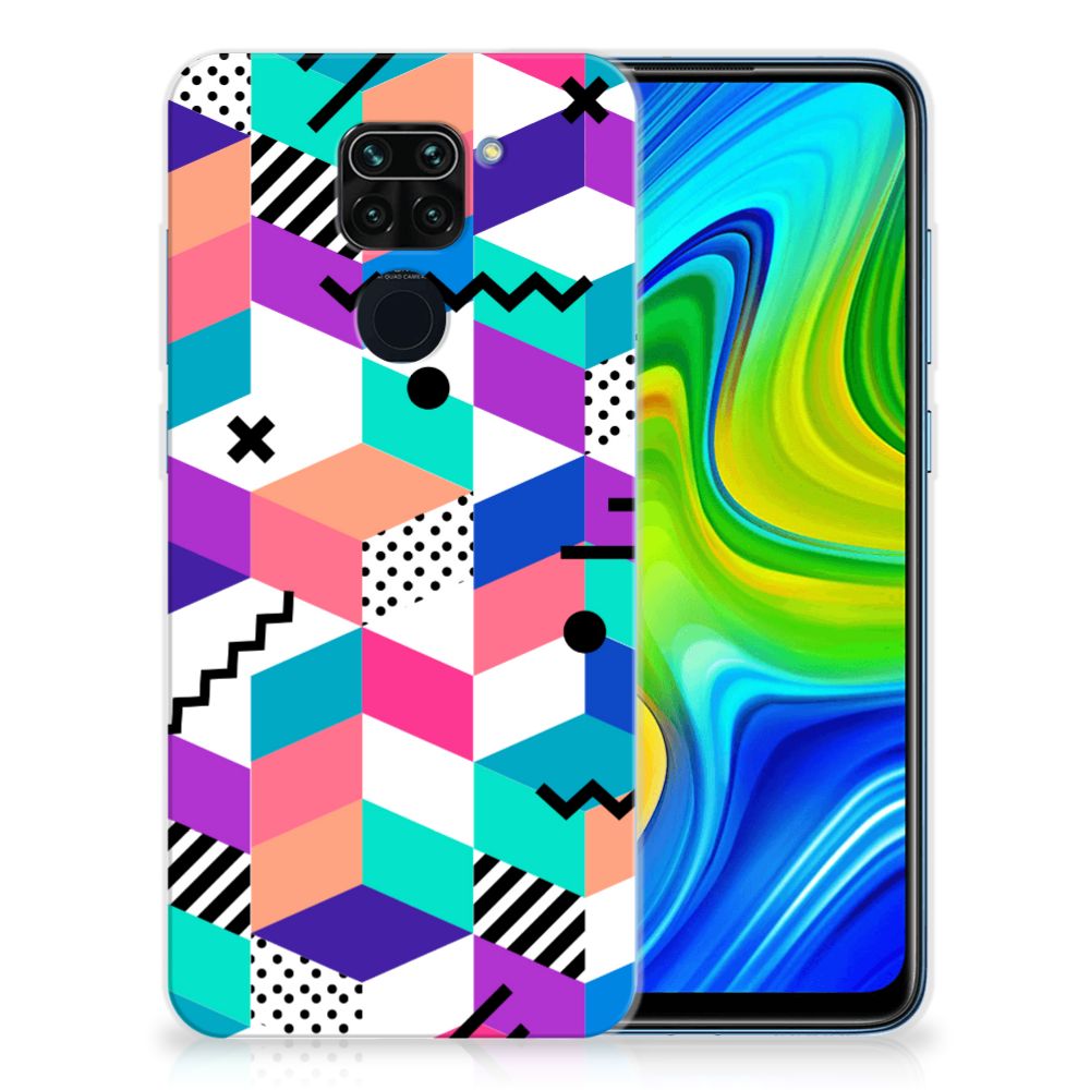Xiaomi Redmi Note9 TPU Hoesje Blokken Kleurrijk B2C Telecom