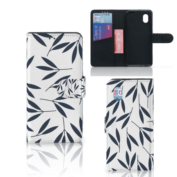 Leaves Blue Hoesje Alcatel 1B (2020) | Book Case