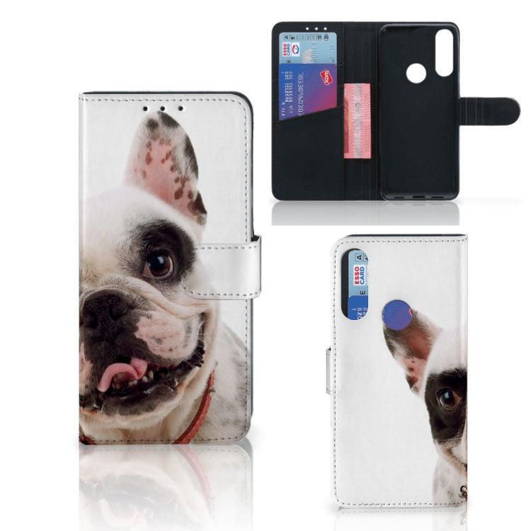 Alcatel 1S 2020 Telefoonhoesje met Pasjes Franse Bulldog