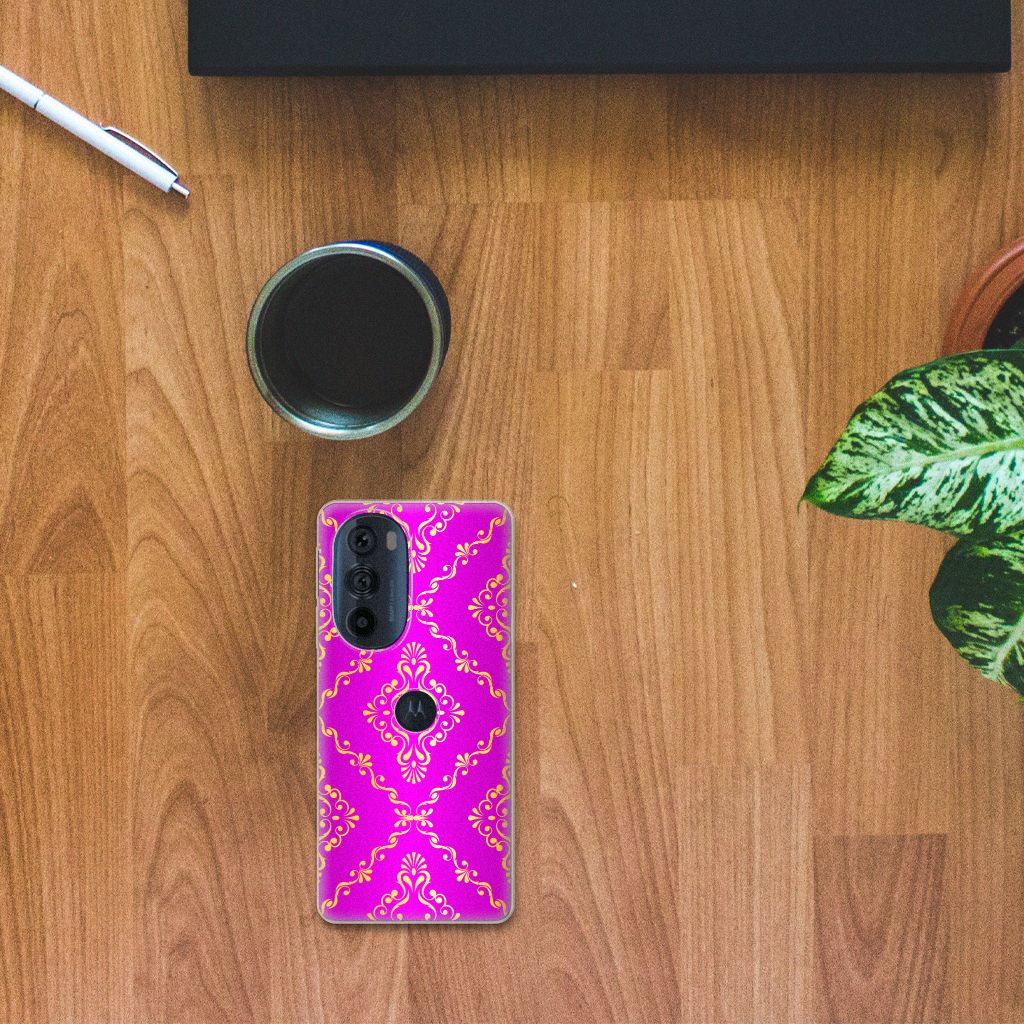 Siliconen Hoesje Motorola Edge 30 Pro Barok Roze