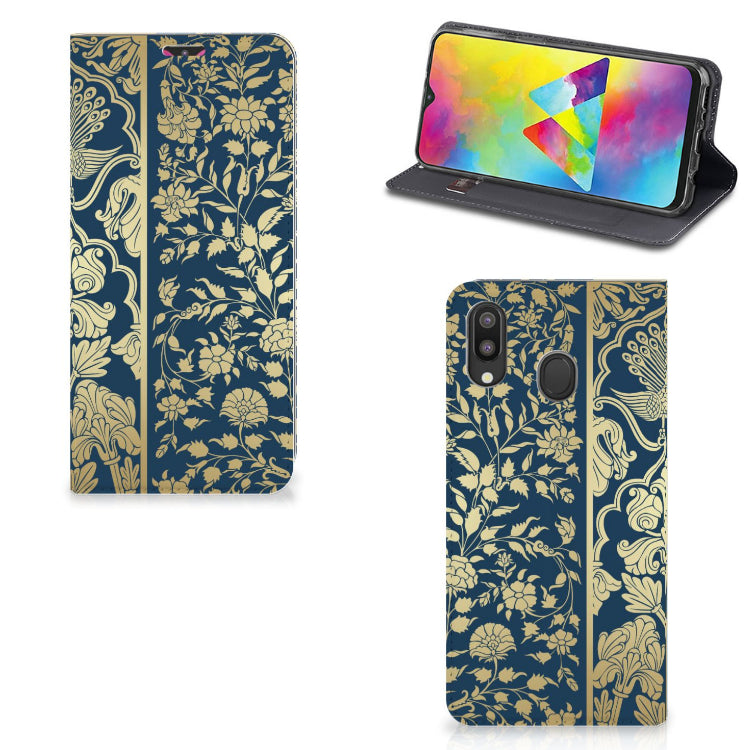 Samsung Galaxy M20 Smart Cover Beige Flowers