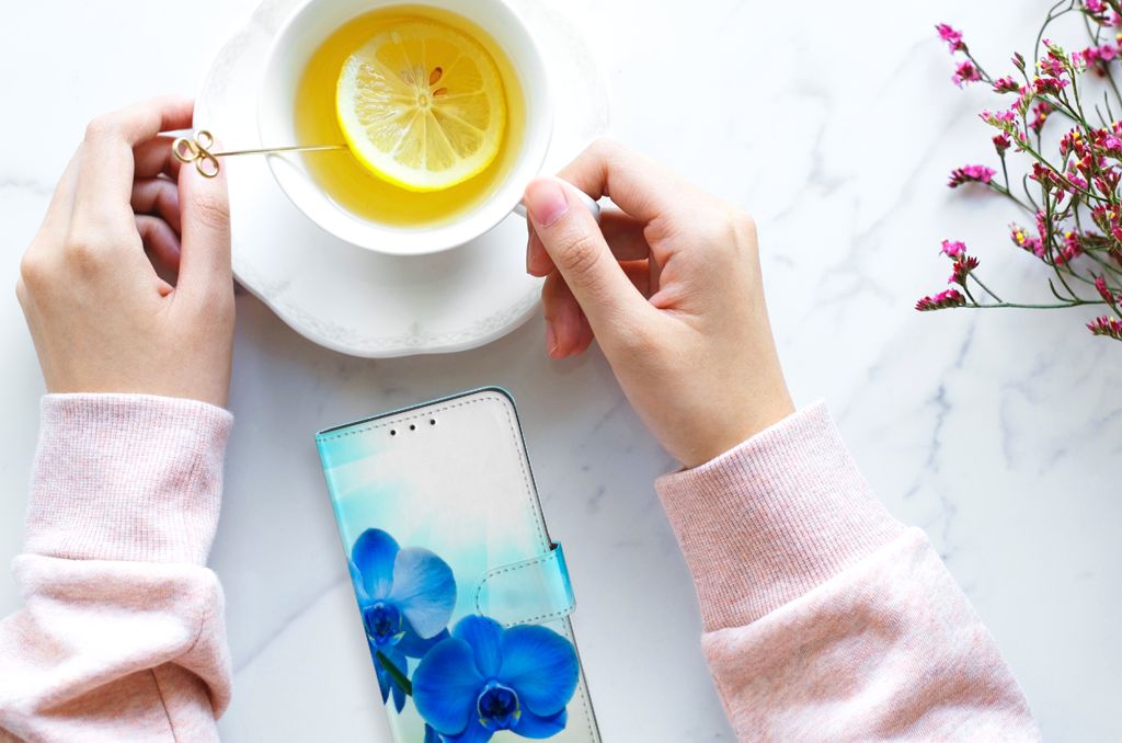 Alcatel 1S 2020 Hoesje Orchidee Blauw - Cadeau voor je Moeder