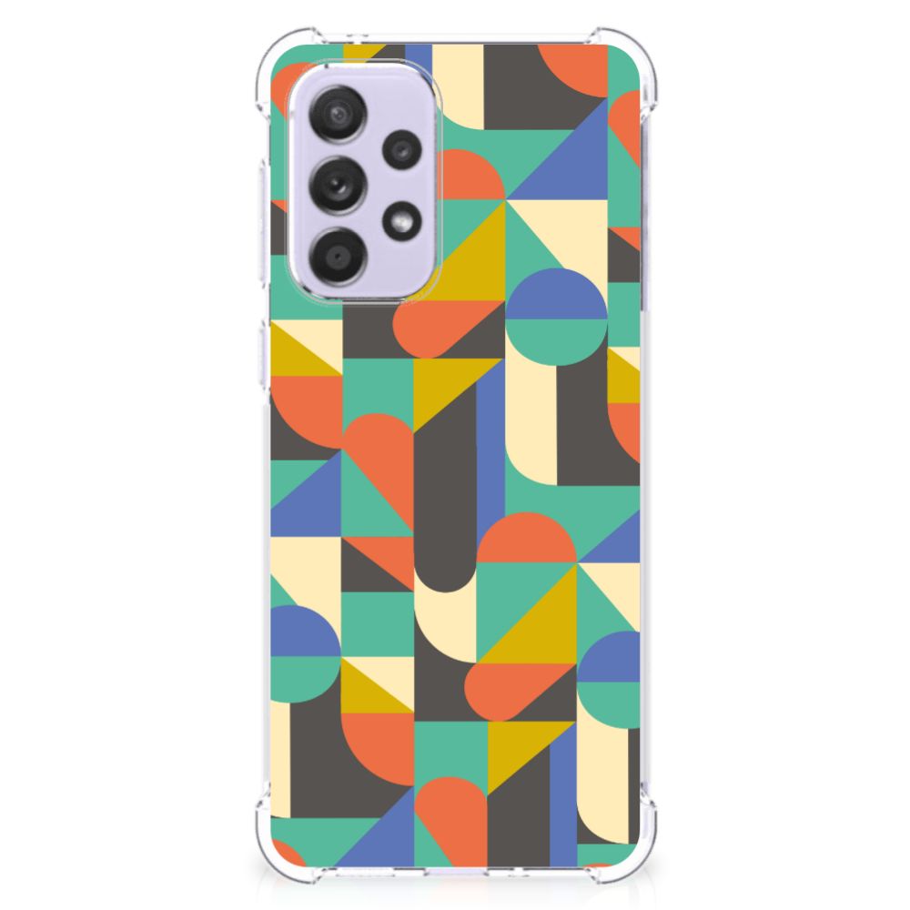 Samsung Galaxy A33 Doorzichtige Silicone Hoesje Funky Retro