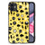 Telefoonhoesje iPhone 11 Punk Geel met skulls print en schokabsorberend materiaal voor bescherming.