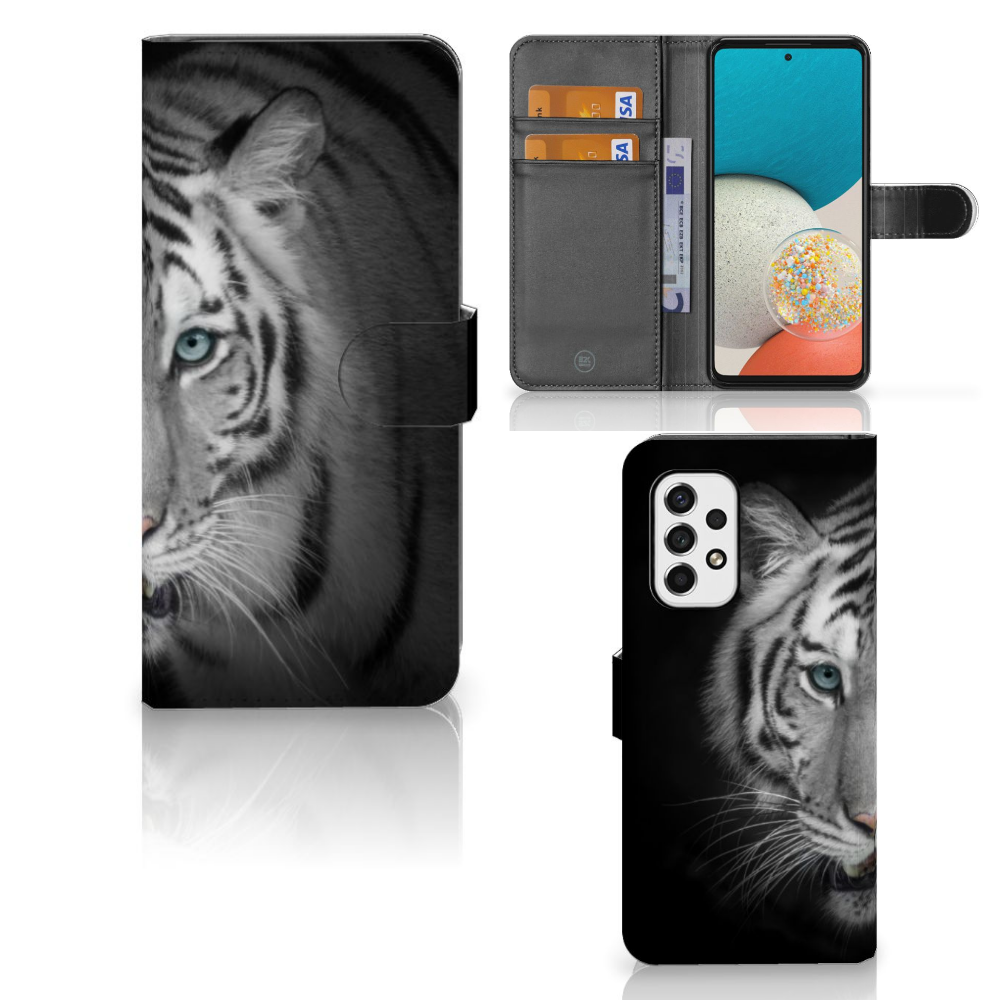 Samsung Galaxy A53 Telefoonhoesje met Pasjes Tijger