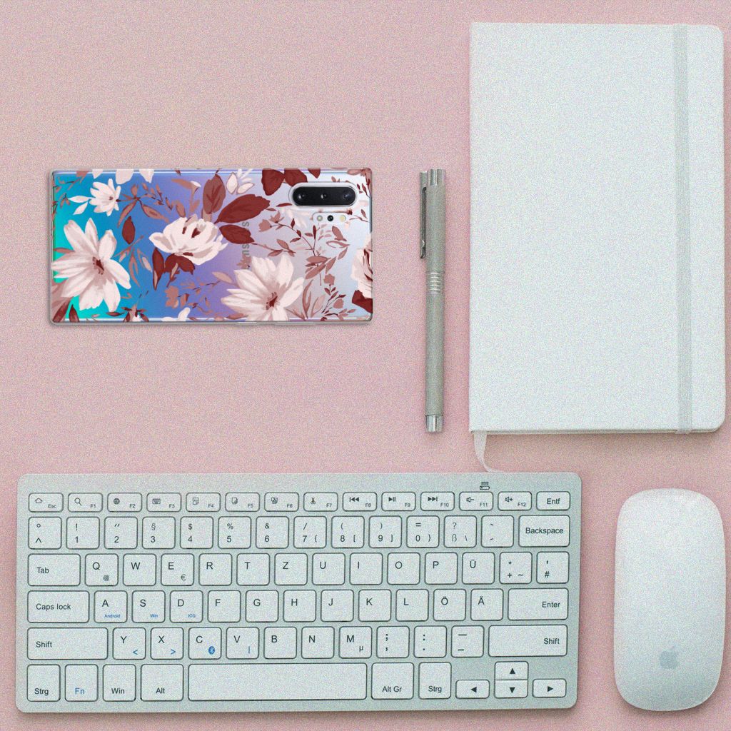 Hoesje maken Samsung Galaxy Note 10 Plus Watercolor Flowers