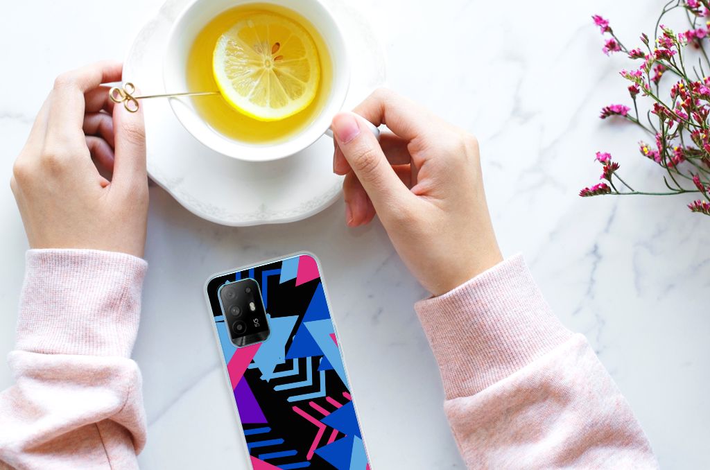 OPPO A94 5G | Reno5 Z TPU Hoesje Funky Triangle B2C Telecom