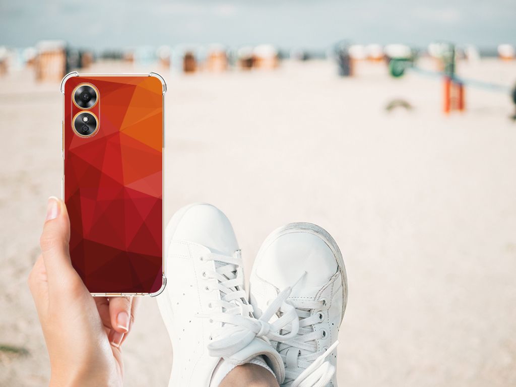 Shockproof Case voor OPPO A17 Polygon Red B2C Telecom