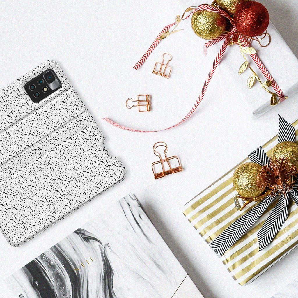 Xiaomi Redmi 10 Hoesje met Magneet Stripes Dots - B2C Telecom