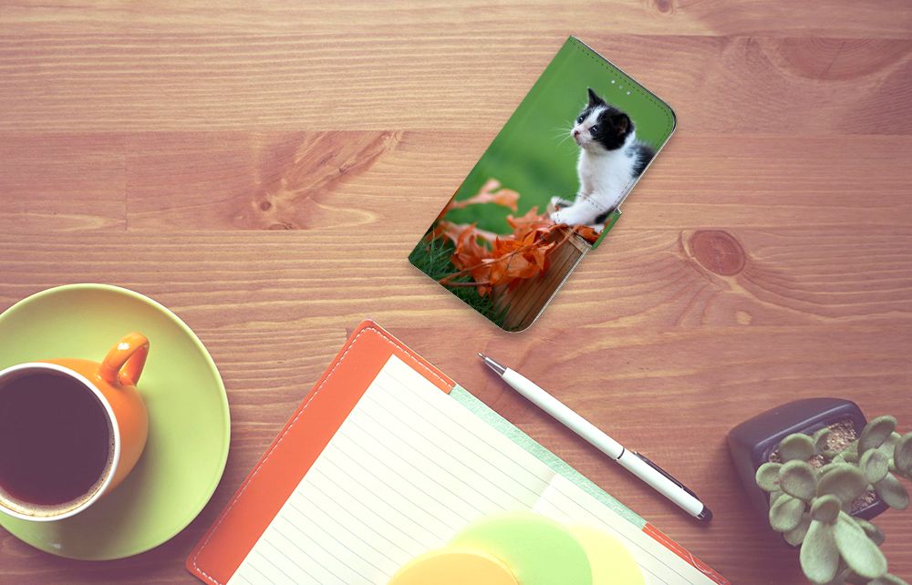 Samsung Galaxy A31 Telefoonhoesje met Pasjes Kitten