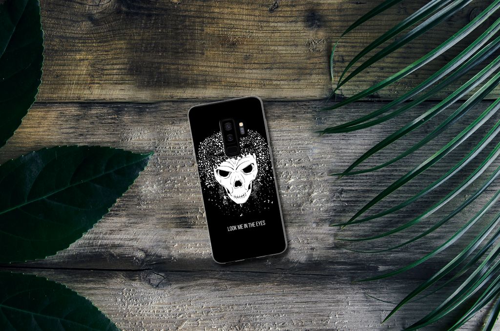 Silicone Back Case Samsung Galaxy S9 Plus Skull Hair