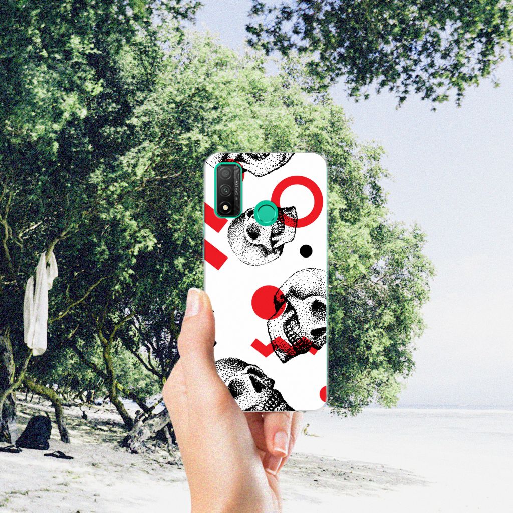 Silicone Back Case Huawei P Smart 2020 Skull Red B2C Telecom