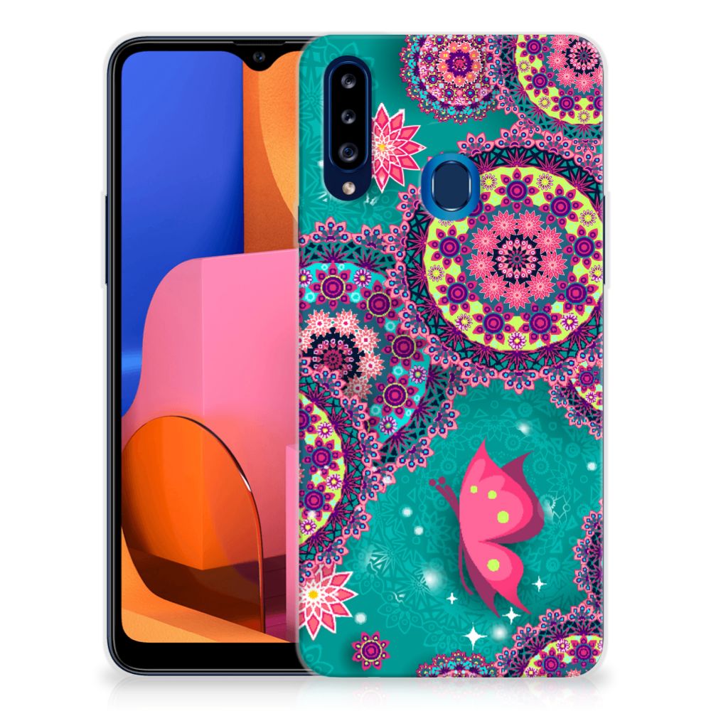 Samsung Galaxy A20s Hoesje maken Cirkels en Vlinders B2C Telecom