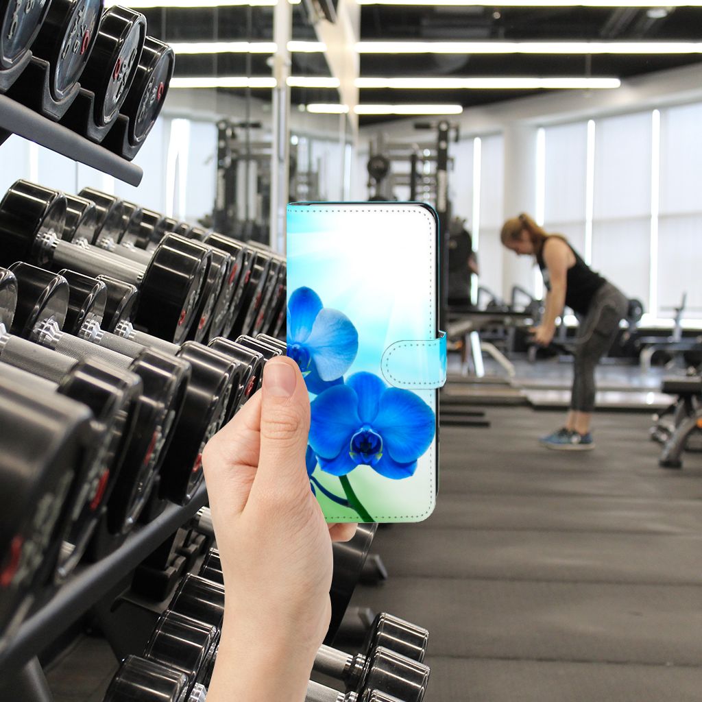 Motorola Moto G72 Hoesje Orchidee Blauw - Cadeau voor je Moeder