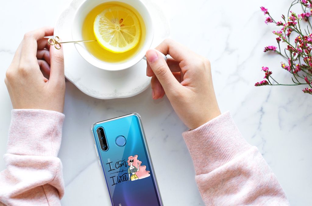 Huawei P30 Lite Stevig Bumper Hoesje i Can