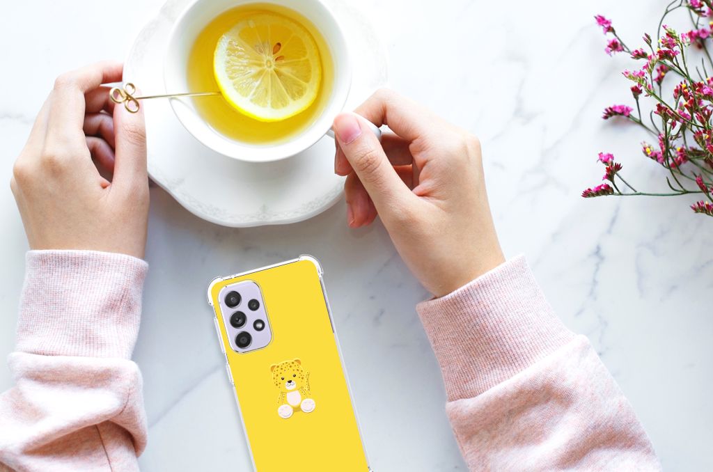 Samsung Galaxy A33 Stevig Bumper Hoesje Baby Leopard B2C Telecom