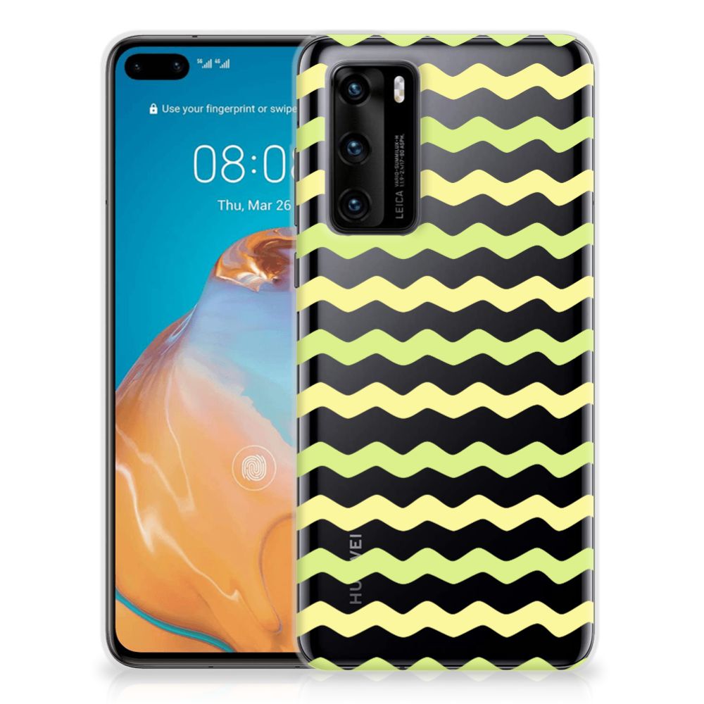 Huawei P40 TPU bumper Waves Yellow