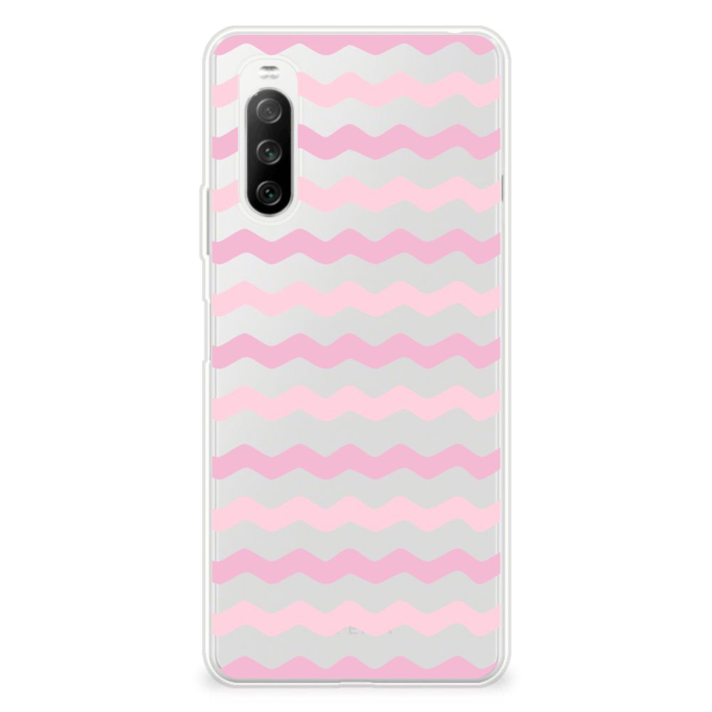 Sony Xperia 10 III TPU bumper Waves Roze B2C Telecom