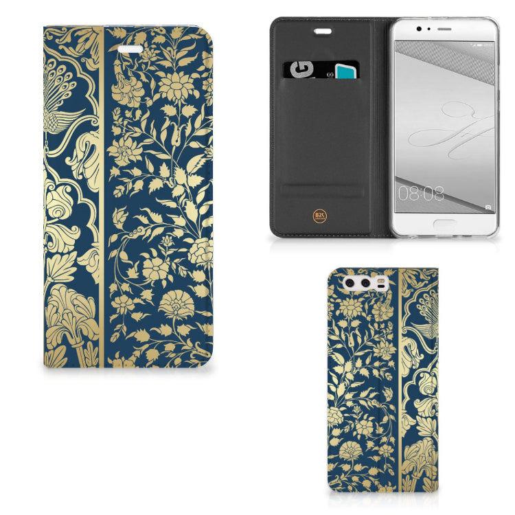 Huawei P10 Plus Smart Cover Beige Flowers