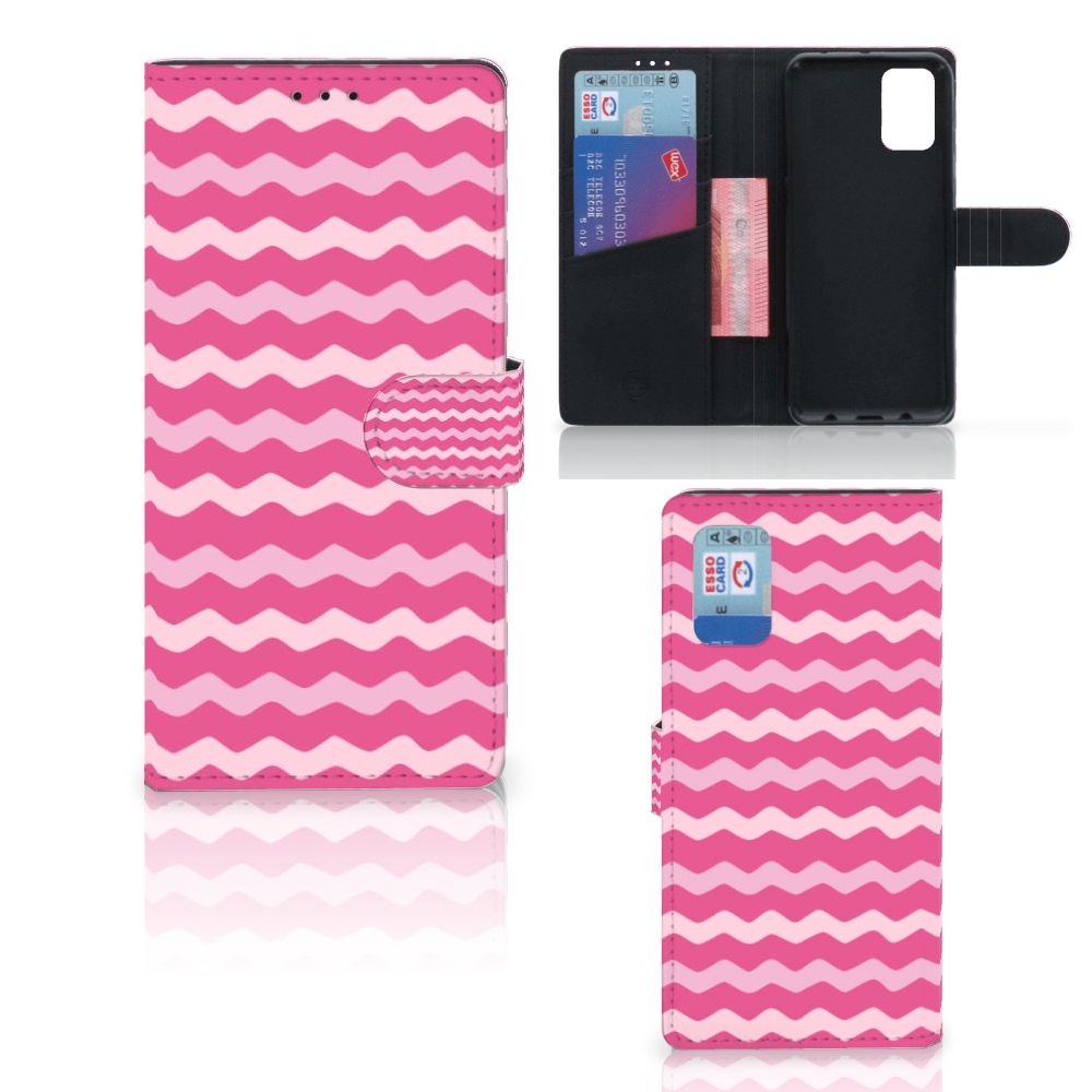 Samsung Galaxy A02s | M02s Telefoon Hoesje Waves Pink