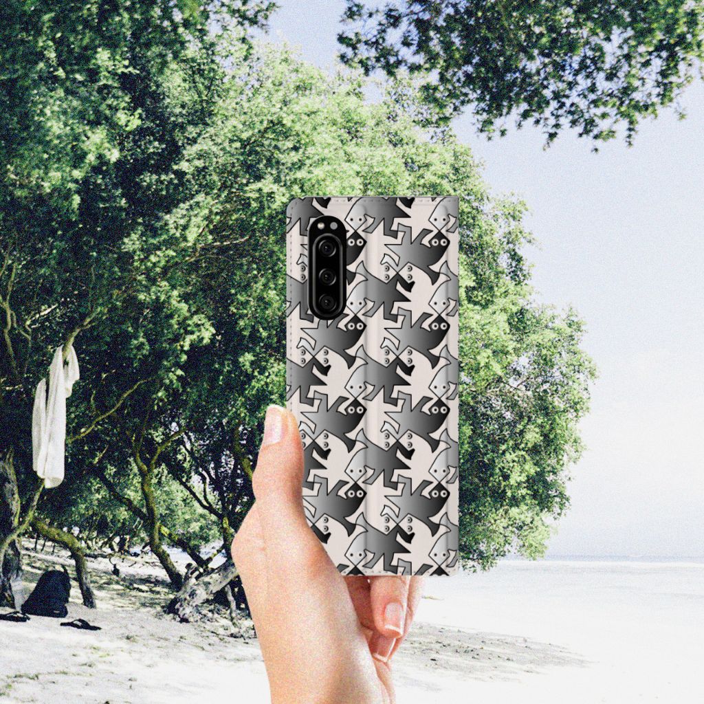 Sony Xperia 5 Hoesje maken Salamander Grey - B2C Telecom