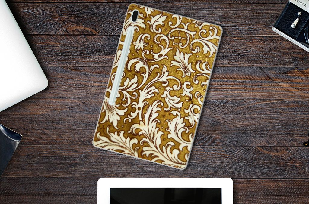TPU Case Samsung Galaxy Tab S7FE Barok Goud - B2C Telecom