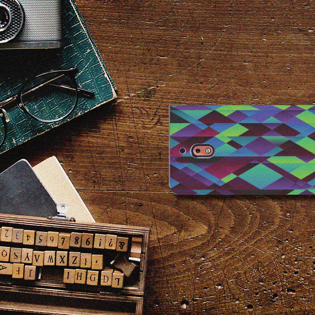 Nokia 2.1 2018 Stand Case Abstract Green Blue