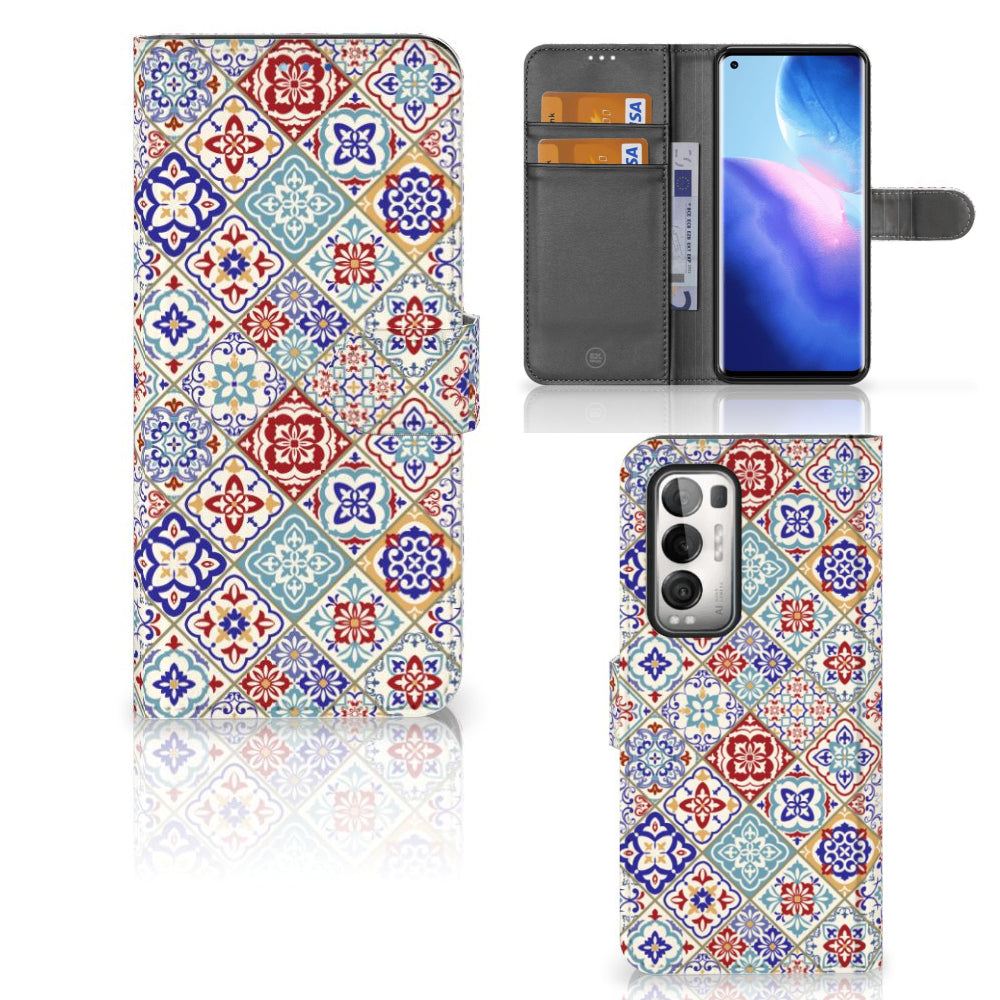 OPPO Find X3 Neo 5G Bookcase Tiles Color