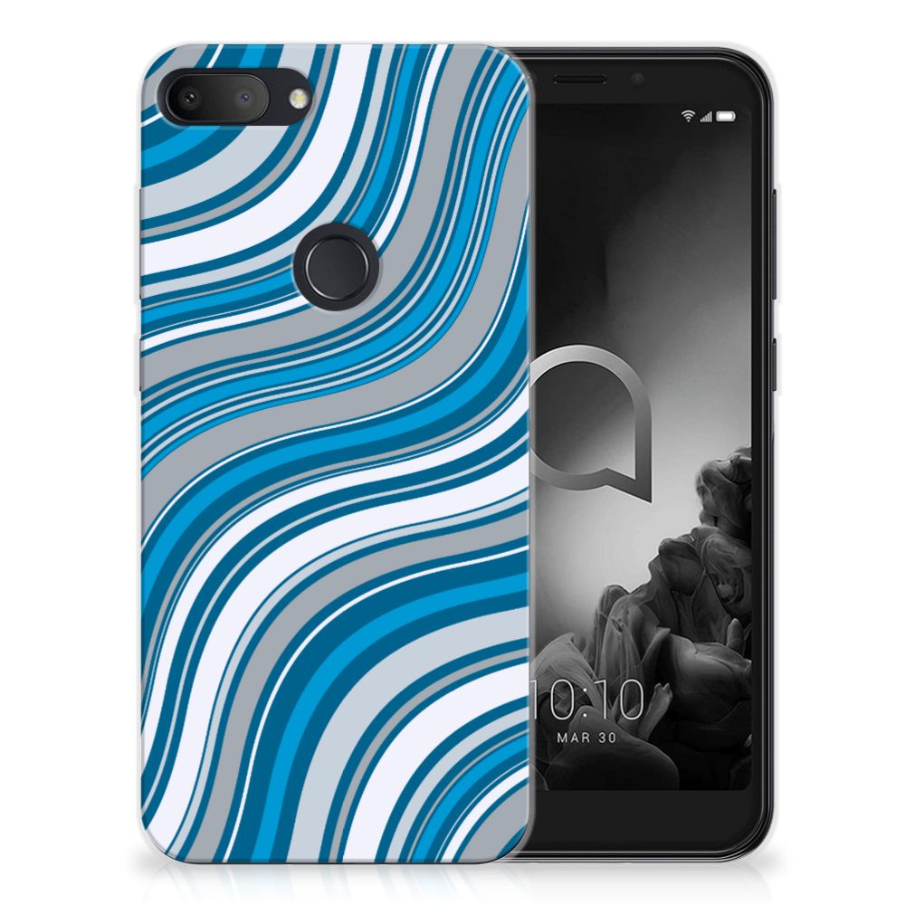 Alcatel 1S (2019) TPU bumper Waves Blue