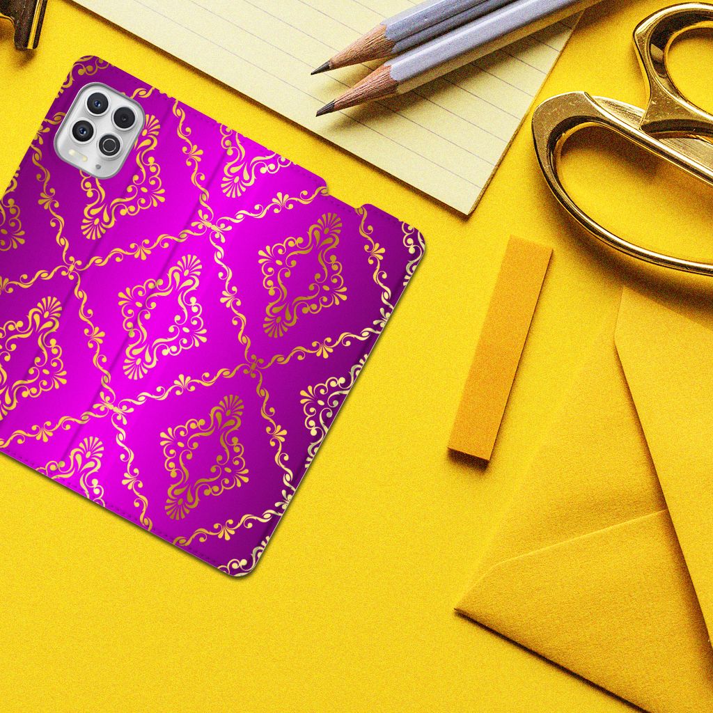 Telefoon Hoesje Motorola Moto G100 Barok Roze - B2C Telecom