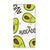 iPhone 15 Plus Magnet Case Avocado Singing met schattige avocado's op een witte achtergrond đĨ.