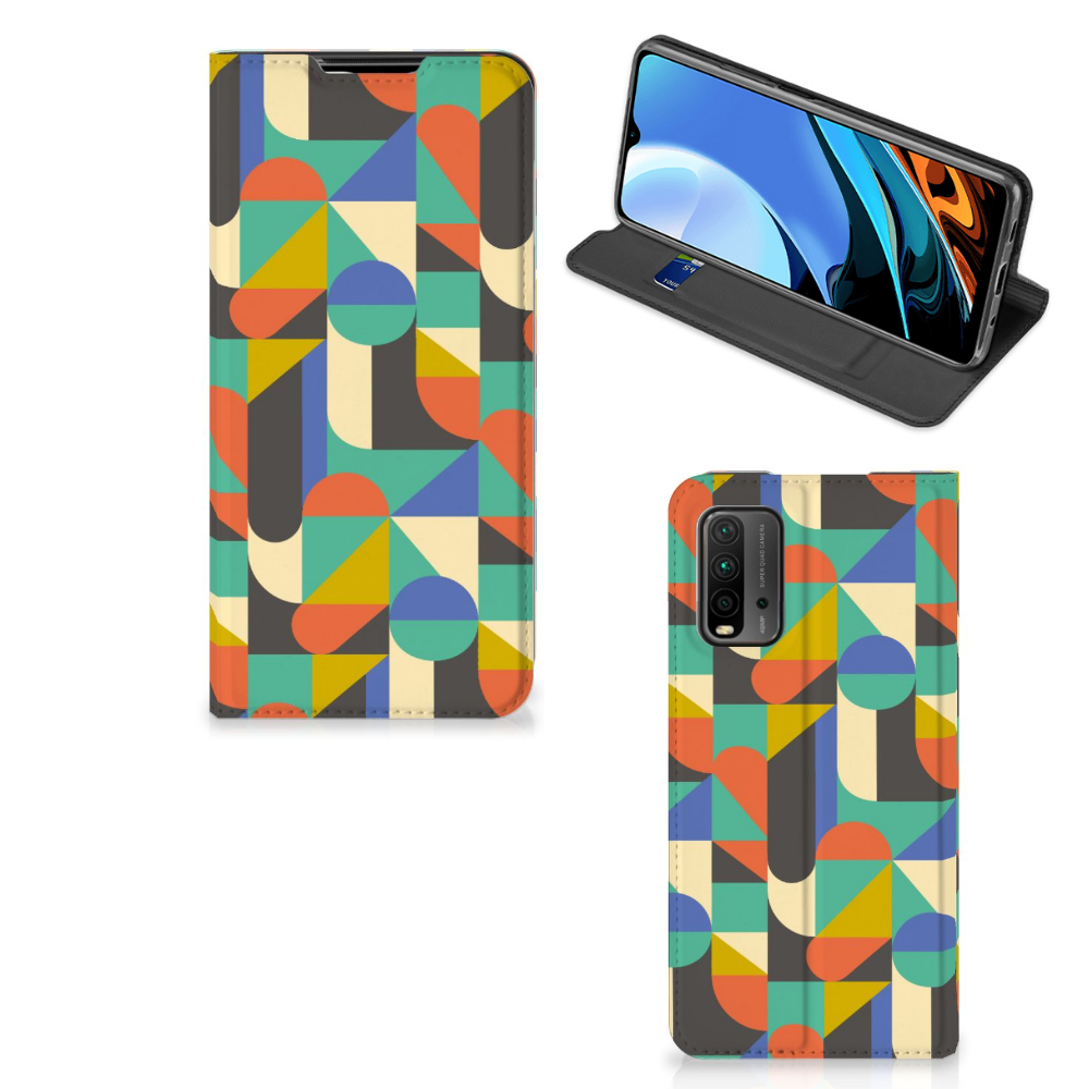 Xiaomi Poco M3 | Redmi 9T Hoesje met Magneet Funky Retro - B2C Telecom