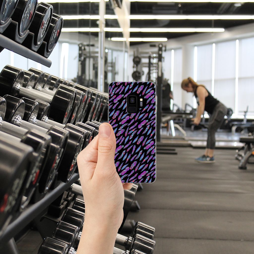 Samsung Galaxy S9 TPU bumper Feathers Color
