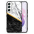 Samsung Galaxy S22 Marmeren Print Telefoonhoesje Marmer Wit Zwart - Origineel Cadeau Man