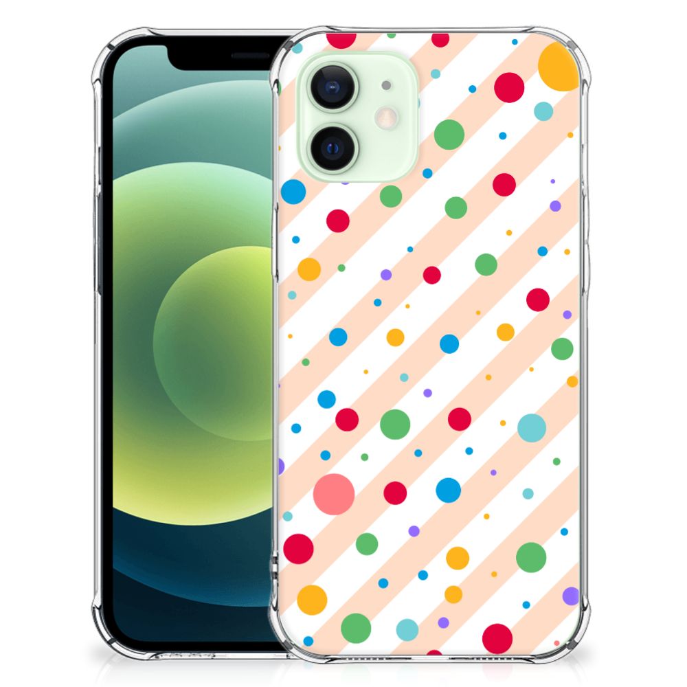 iPhone 12 Mini Doorzichtige Silicone Hoesje Dots B2C Telecom