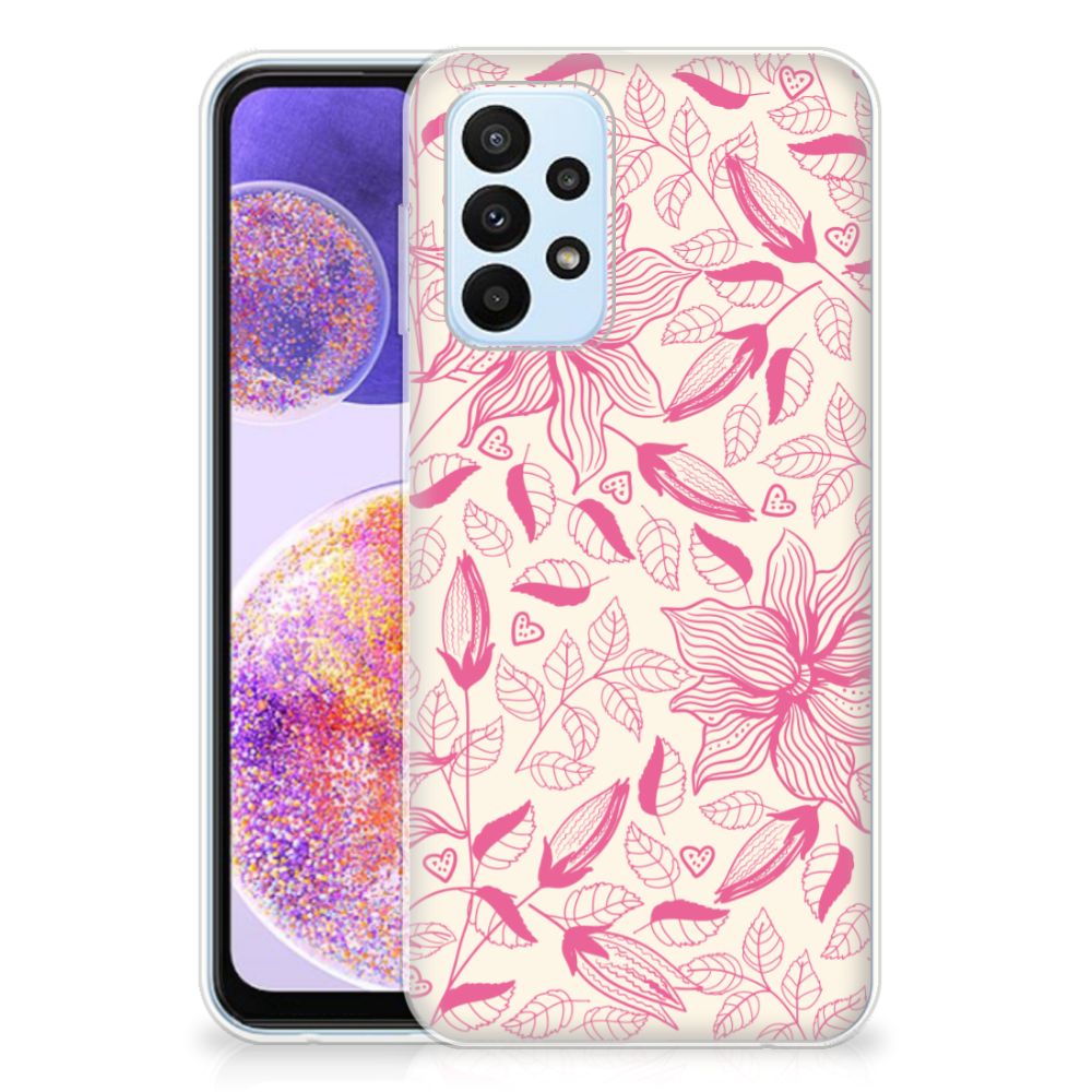Samsung Galaxy A23 TPU Case Pink Flowers B2C Telecom