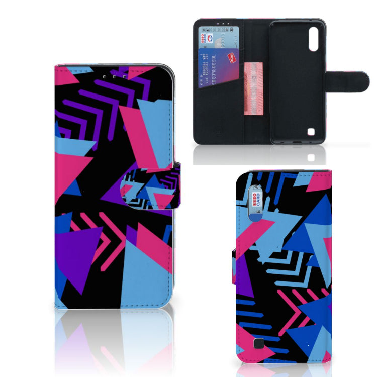 Samsung Galaxy M10 Book Case Funky Triangle