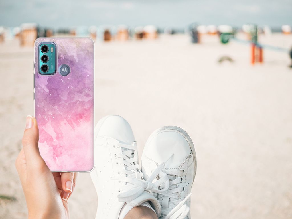 Hoesje maken Motorola Moto G60 Pink Purple Paint