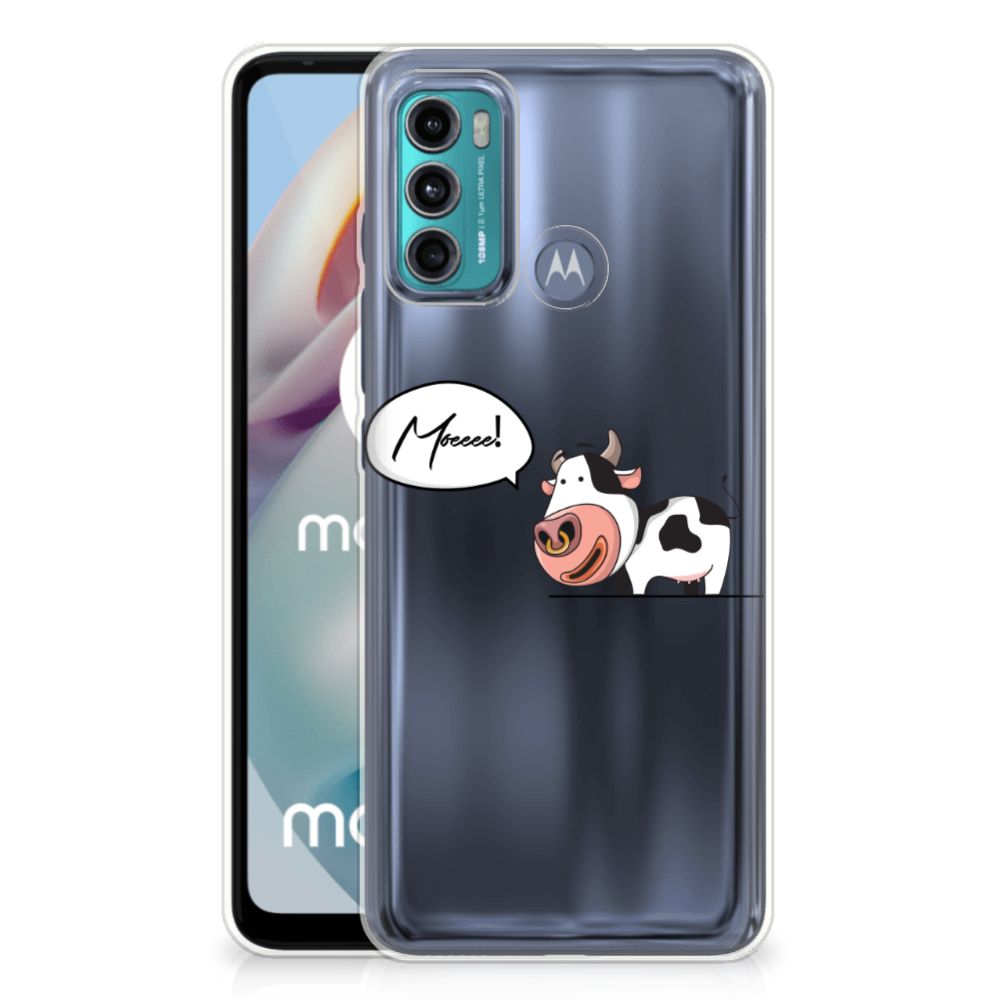 Motorola Moto G60 Telefoonhoesje met Naam Cow B2C Telecom
