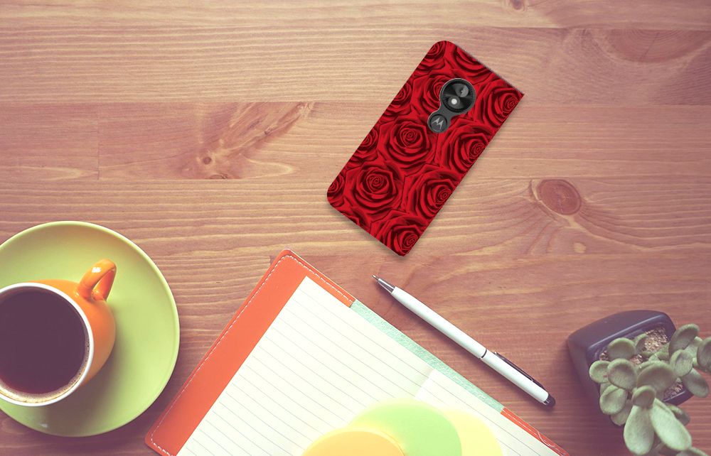 Motorola Moto E5 Play Smart Cover Red Roses