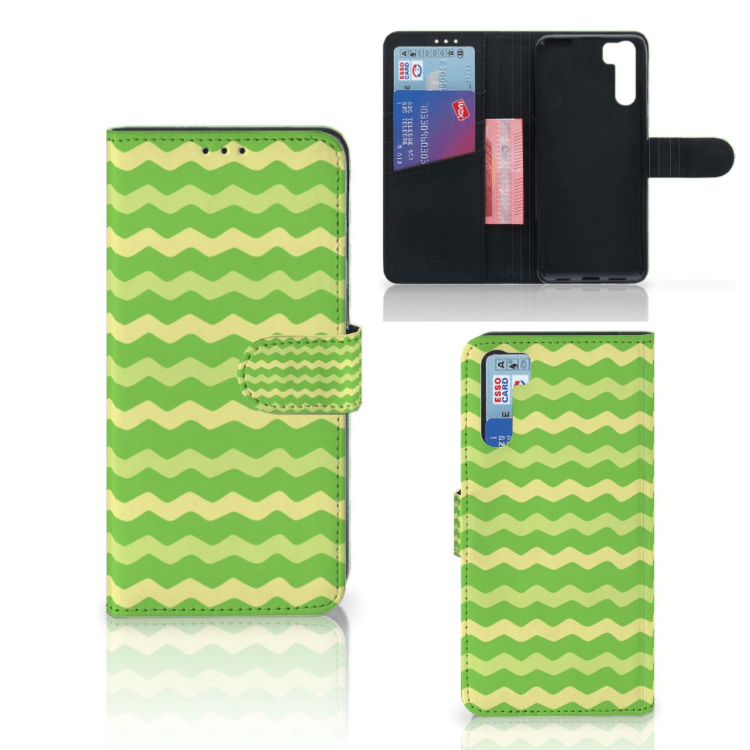 OPPO A91 | Reno3 Telefoon Hoesje Waves Green