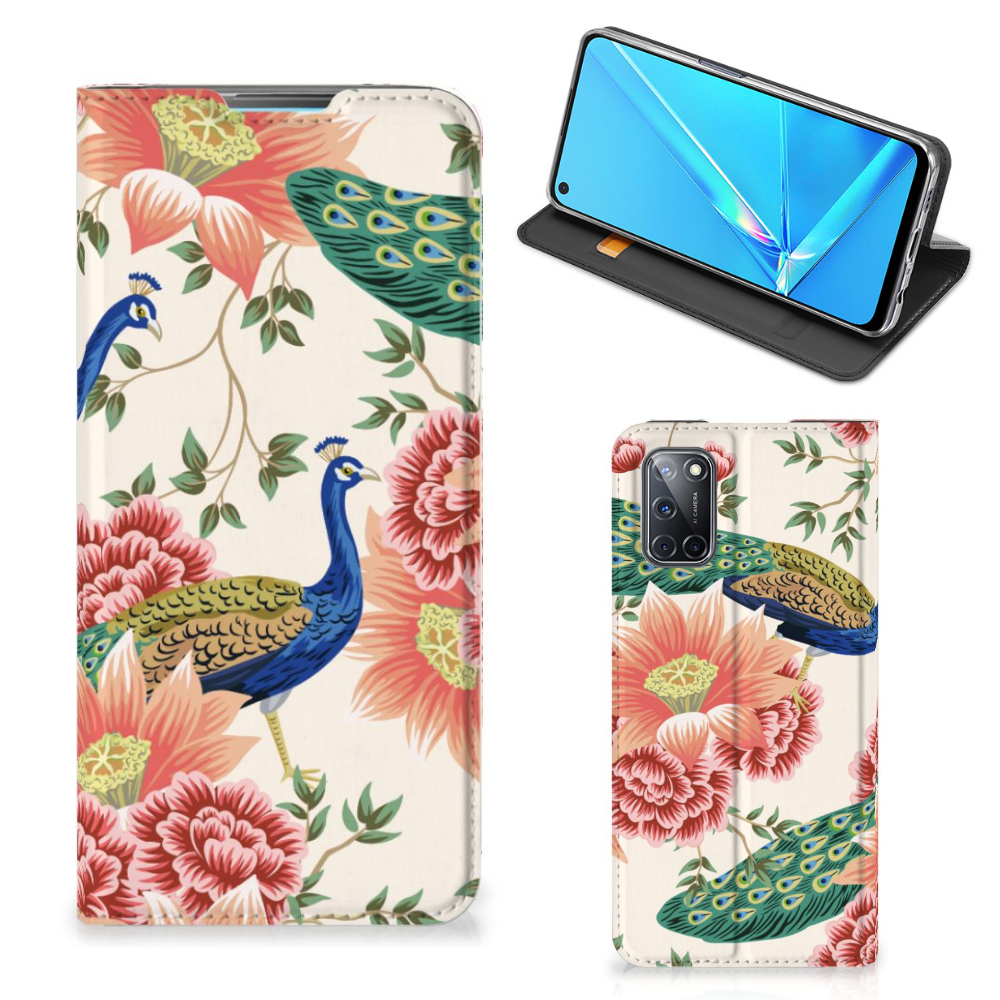 Hoesje maken voor OPPO A52 | A72 Pink Peacock - B2C Telecom