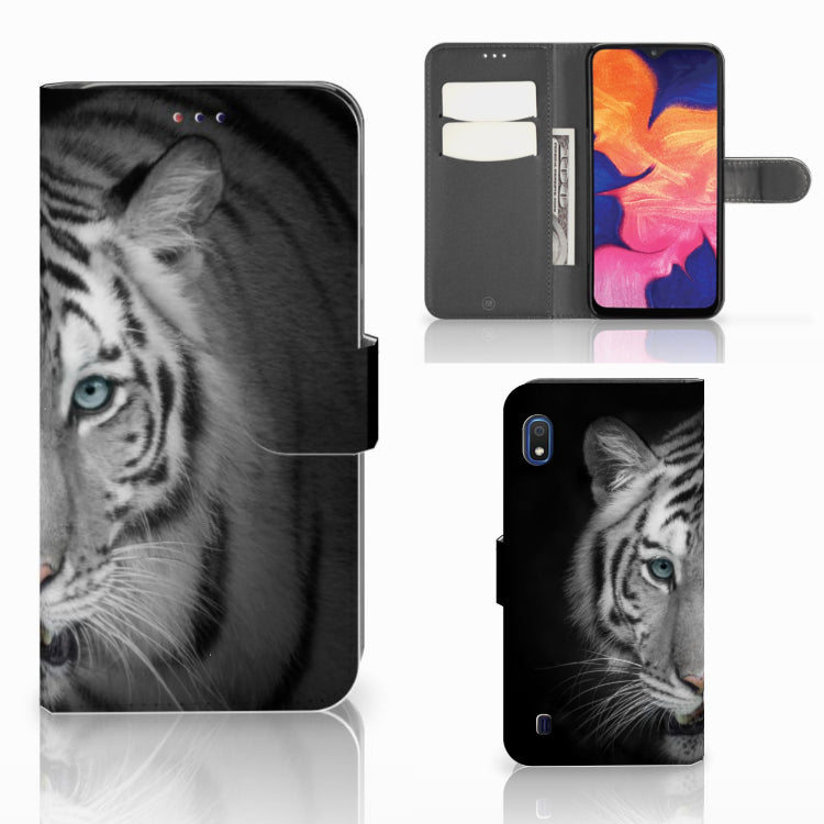 Samsung Galaxy A10 Telefoonhoesje met Pasjes Tijger