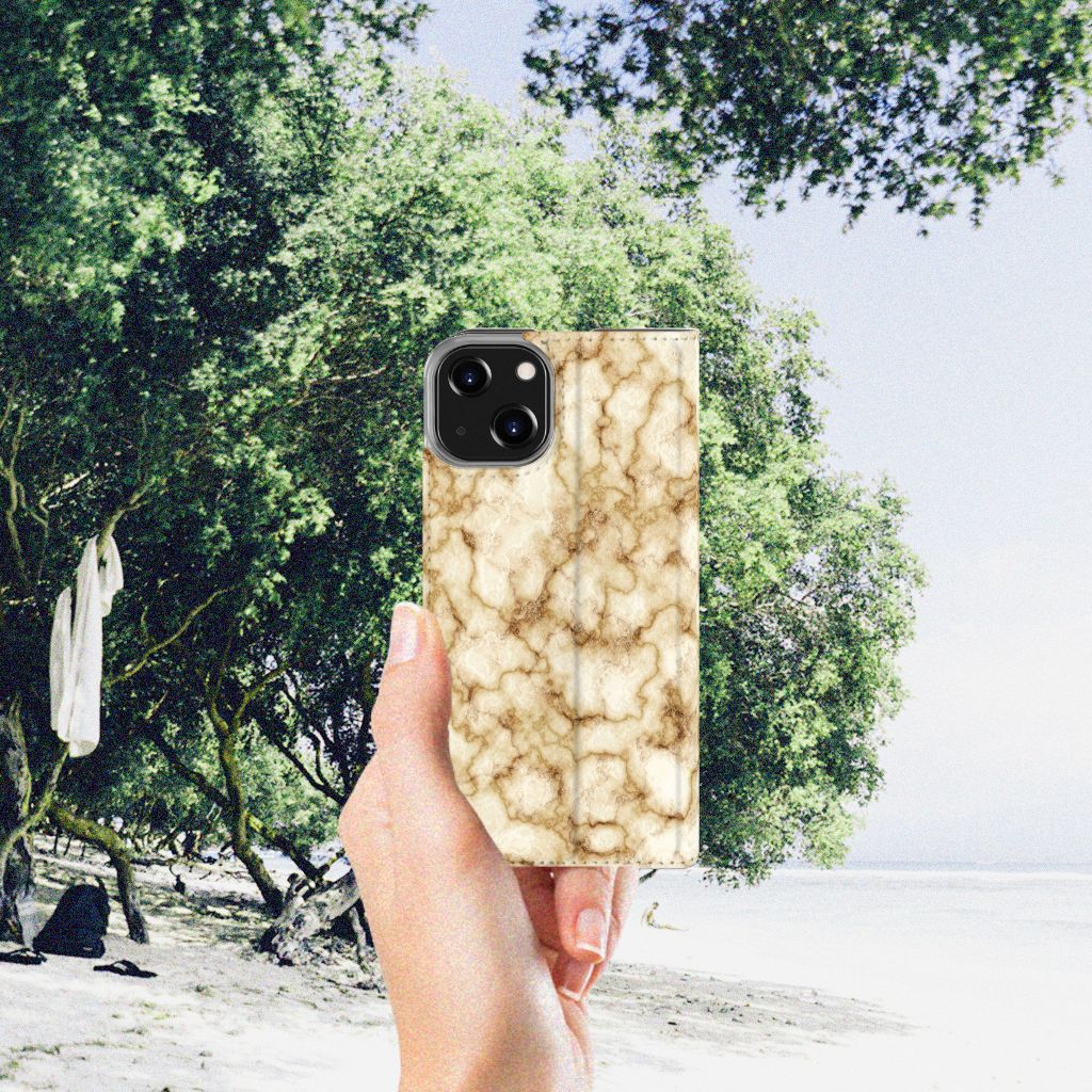 iPhone 14 Standcase Marmer Goud - B2C Telecom